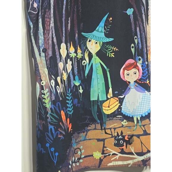 Maxi Shirt Dress 2xl Boho Follow The Yellow Brick Road Halloween - Picture 3 of 6